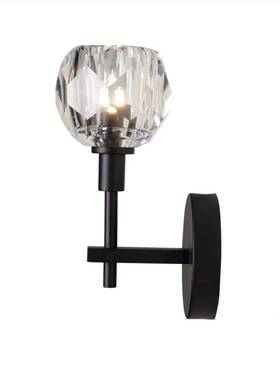 Alsy 022011005089 Connor 4.75 Inch 1-light Black Wall Sconce With Clear Captured Glass Shade