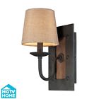 14130 American Early Bulb Sconce 1 Light Maple Colonial