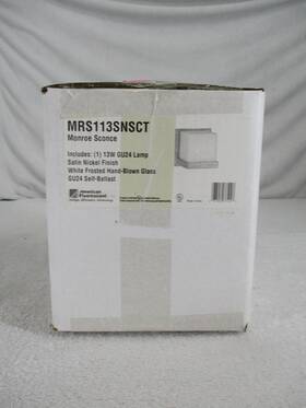 American Fluorescent Mrs113snsct Monroe Sconce Satin Nickel Gu24 Self Ballast