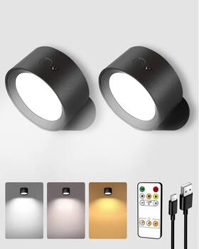 Wl02 Ametheus Led Wall Mounted Lights Rechargeable Sconces Lamp 3 Color Temps And Remo