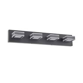 Amucolo 313094438469 25.6 Inch 4-light Acrylic Matte Black Led Modern Vanity Light