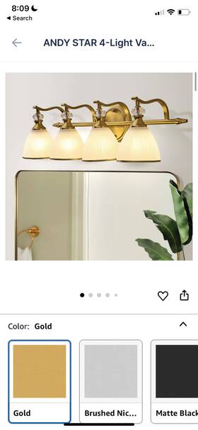 M10-sconce-3b-4-g Andy Star 4-light Vanity Lights For Bathroom Over Mirror Elegant Gold Wall S