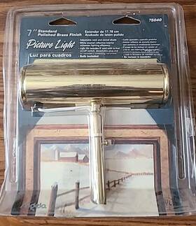 Angelo 030721750403 7 Inch Standard Polished Brass Finish Picture Light #75040 Swivel Shade