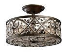 11286 Antique Flush Ceiling 4 Semi Amherst Bulb Light Bronze