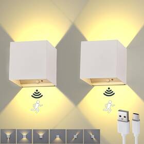 64838036 Aozhate 001506487736 Battery Operated Led Wall Sconces Indoor Motion Sensor Lights Set Of 2 R