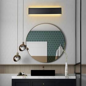 Apluschoice 767571330775 Modern Bathroom Led Vanity Wall Light Front Mirror App And Remote Control Fixture