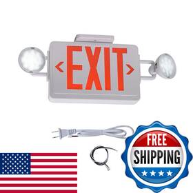 Apmeetlux B0dlfmp5t4 Emergency Exit Sign Lights Battery Backup 200lm 3hours Plug In Red