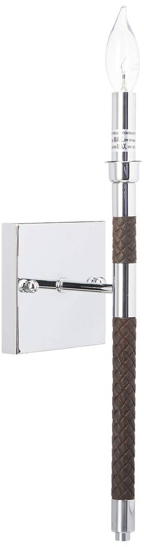 Sc13161 Art Craft Lighting 778350008396 Artcraft Wall Light Size Chrome And Brown