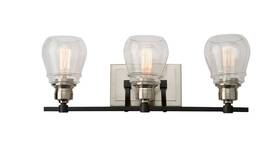 Ac11683nb Artcraft Lighting Ac11683 Nelson 3 Light 22 Inch W Vanity - Black