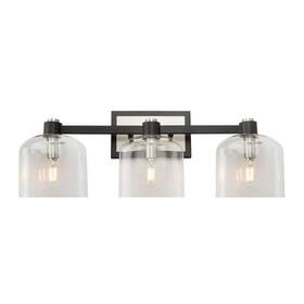 Ac11693nb Artcraft Lighting Lyndon 3 Light 25 Inch Wide Vanity Black / Brushe