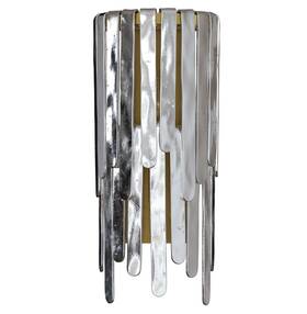 Arteriors 796505187536 Raine Wall Sconce Antique Brass And Blue Smoke Luster Finish Light
