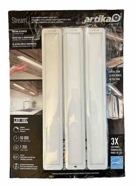 1411138 Artika Stream Under Cabinet Light - White Pack Of 3