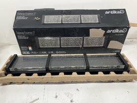 Artika 846979035830 Subway 27 Inch 3-light Integrated Led Matte Black Vanity Light -used