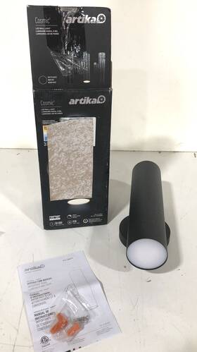 Artika 846979040889 Cosmic Black 3 Cct Led Outdoor Hardwired Wall Sconce New