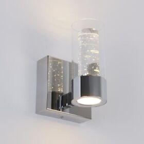 Van1-rt Artika Essence 4.3inch 1-light Chrome Led Modern Indoor Wall Sconce With Bubble Glass