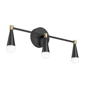 Van-spc-hd2bl Artika Wayden 21 Inch 3 Light Matte Black And Gold Modern Cct Integrated Led Vanity