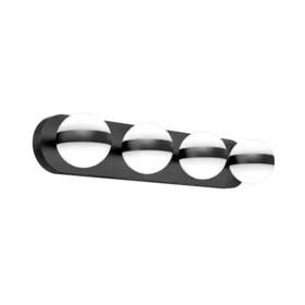 Van4-blc-hd2bl Artika Baldric 27 Inch 4 Light Black Modern Integrated Led 3 Cct Vanity Bar