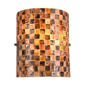 Artzone 919305497931 Tiffany Style Wall Sconces Natural Shell Lampshade Mosaic Light For Bed