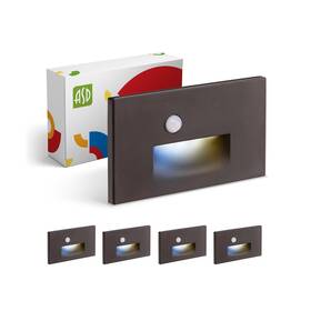 A-lstl-hn3ccms-bz-4p Asd Led Recessed Step Light Fixture Outdoor And Indoor Tread Inch .. Fast Ship