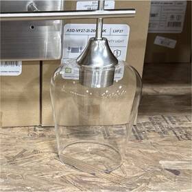 Asd-vf27-2i-2660-nk Asd Lighting Corp 2-light Vanity Nickel Finish Clear Glass E26 Base Modern Wall Mount
