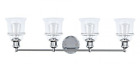 62126 Aspen Creative Four-light Metal Bathroom Vanity Wall 4 Light Chrome