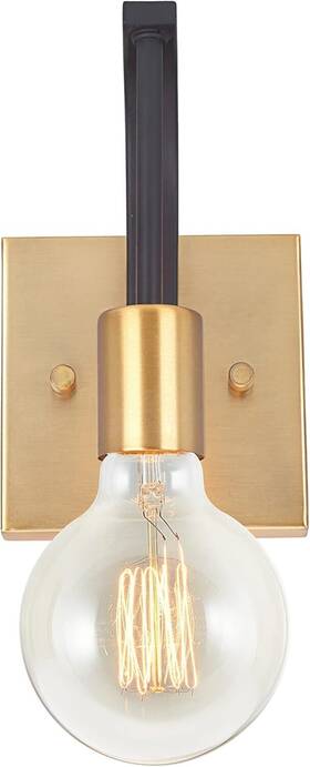 62174 Aspen Creative 1 Metal Sconce Light Fixture Edison 4-3/4 Inch Wide Bronze