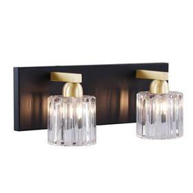 Fixture-13-7 Aspen Creative Corporation 810103381711 62322 Bathroom Vanity 2 Lights Fixture-13-7/8 W X 5-5/8 Inch H