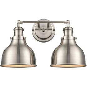 Wl11317-nk Atlas Lighting & Home And Haralson Bathroom Vanity Light Satin Nickel
