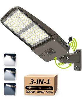 Aulace-320w-51200lm-ip65 Aulace Parking Lot Light 320w/300w/280w Selectable 51200lm 160lm/w Led Lo