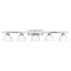 Hd04597 Aviance Lighting Stonecrest 48 Inch 5-light Brushed Nickel Vanity Light With Satin Glass Hd04597 Aviance Lighting Stonecrest 48 Inch 5-light Brushed Nickel Vanity Light With Satin Glass