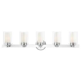 Hd42179 Aviance Lighting Baxter 35.5 Inch 5-light Polished Chrome Vanity Light With Clear Outer Glass And