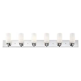 Hd44463 Aviance Lighting Cranbrook 47 Inch 6-light Polished Chrome Vanity Light With Opal Hd44463 Aviance Lighting Cranbrook 47 Inch 6-light Polished Chrome Vanity Light With Opal