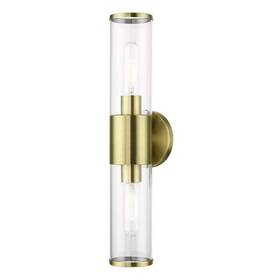 Hd85312 Aviance Lighting Prestwick 18.5 Inch 2-light Antique Brass Ada Vanity Light With