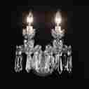 Avo19 Avoca Waterford Crystal Double Arm Sconce