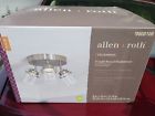 0808108 B10021 Allen Roth Vallymede Flush Mount Lighting Fixture Brushed Nickel New
