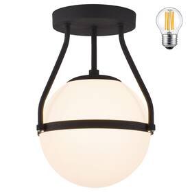 Qiu-1003-15-bg Bagood Globe Semi Flush Mount Ceiling Light Mid Century Modern F