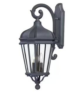 147-bel-2279401 Bailey Street Home Rainer 19 Inch Black Outdoor Hardwired Wall Sconce With No Bulbs Included