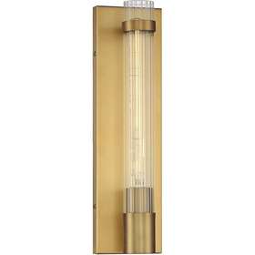 159-bel-4487706 Bailey Street Home 1 Light Industrial Metal Wall Sconce With Clear Glass-16 Inches H By 4.5 159-bel-4487706 Bailey Street Home 1 Light Industrial Metal Wall Sconce With Clear Glass-16 Inches H By 4.5