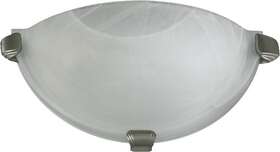 183-bel-3399823 Bailey Street Home 1-light Half-moon Wall Sconce With Satin Nickel Bracket Off-white Linen