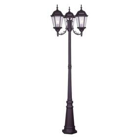 218-bel-1653813 Bailey Street Home 3 Light Outdoor Head Post In Traditional Style - 24.5 Inches Wide By 86
