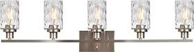 Banato 919305627376 Lighting 5-light Bathroom Light Fixtures Brushed Nickel Vanity Lights