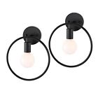 Baoden Classy Bathroom Wall Sconce Set Of 2 Matte Black Vanity Industrial