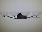 6584-167 Bathroom 4 Modern Glass Etched Minka Light Lathan Bronze Lavery