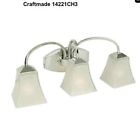 14221ch3 Bathroom Light 3 Craftmade Halstead Fixture Chrome