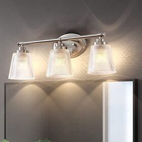J001-3dn Bathroom Light Fixtures 24 Rustproof Vanity 3-lights Brushed Nickel