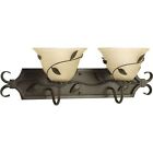 P3237-77 Bathroom Progress 2 Light Forged Lighting Bronze Eden