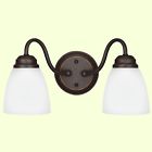 Bathroom Vanity Light Fixture Roman Bronze 2 Bulb Bath Room Over Sink Lighting 785652241574