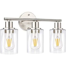 Bathroom Vanity Light Fixtures 3 Lights Wall Sconce Lighting Brushed Nickel Bathroom Vanity Light Fixtures 3 Lights Wall Sconce Lighting Brushed Nickel