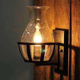 Baycheer 607841464765 Vintage Seedy Glass Retro Wall Sconce Candle Holder Lamp Fixture Lighting
