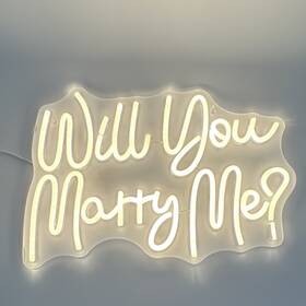 X003tld7zx Beauty Moment Will You Marry Me Neon Led Wall Light Usb Powered White